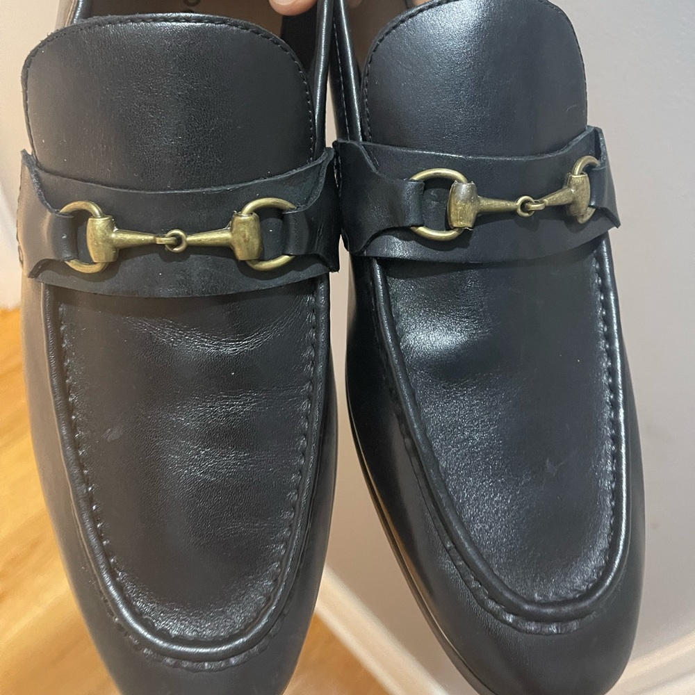 NWT Aldo Loafers shoes with horse-bit detail Black Sz 10.5 - Picture 1 of 15